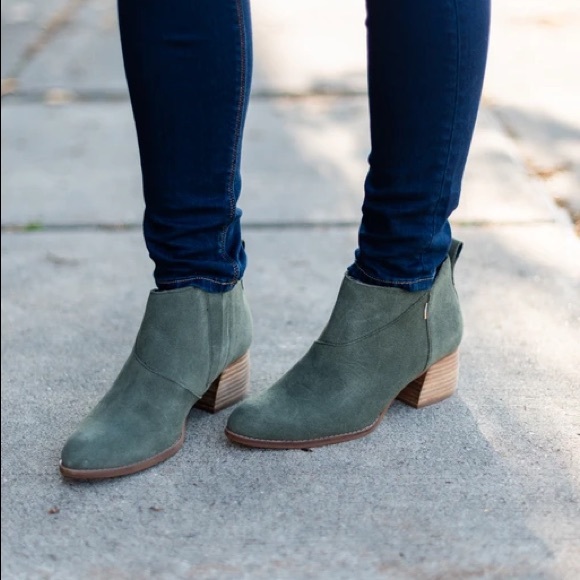Toms leilani suede heel bootie Clearance